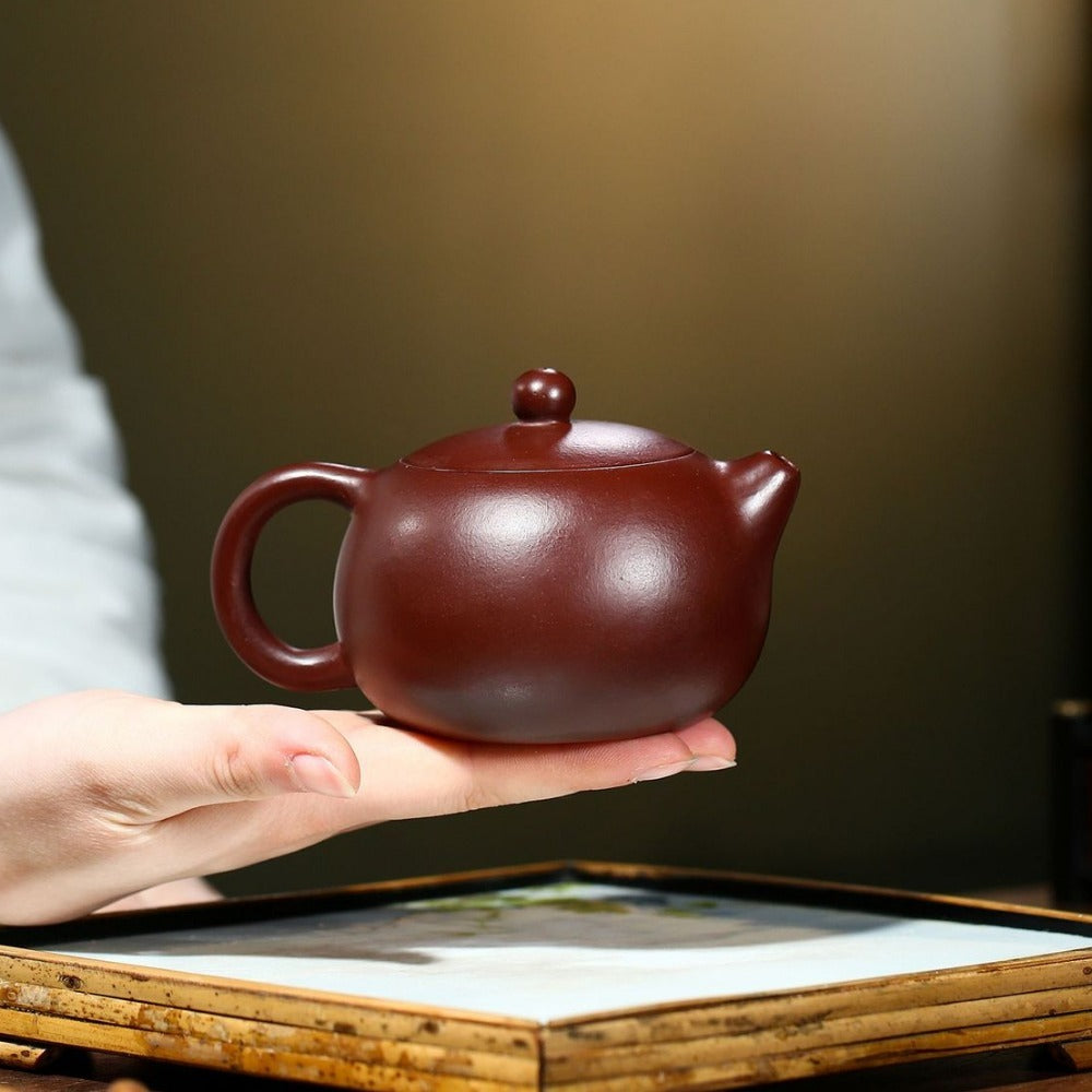 Yixing Zisha Teapot [Xishi Pot] (Zi Zhu Ni - 160/200/240/300/390ml) - YIQIN TEA HOUSE | yiqinteahouse.com | >300ml, teapot, teaware, zisha teapot