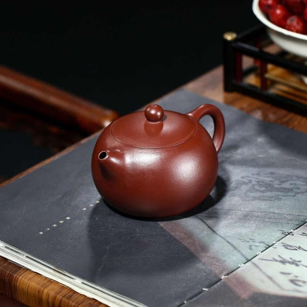 Yixing Zisha Teapot [Xishi Pot] (Zi Zhu Ni - 160/200/240/300/390ml) - YIQIN TEA HOUSE | yiqinteahouse.com | >300ml, teapot, teaware, zisha teapot