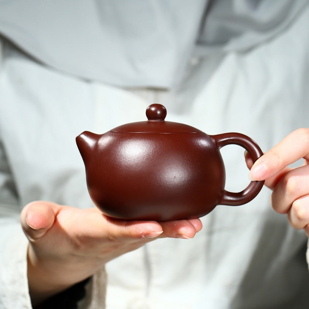 Yixing Zisha Teapot [Xishi Pot] (Zi Zhu Ni - 160/200/240/300/390ml) - YIQIN TEA HOUSE | yiqinteahouse.com | >300ml, teapot, teaware, zisha teapot