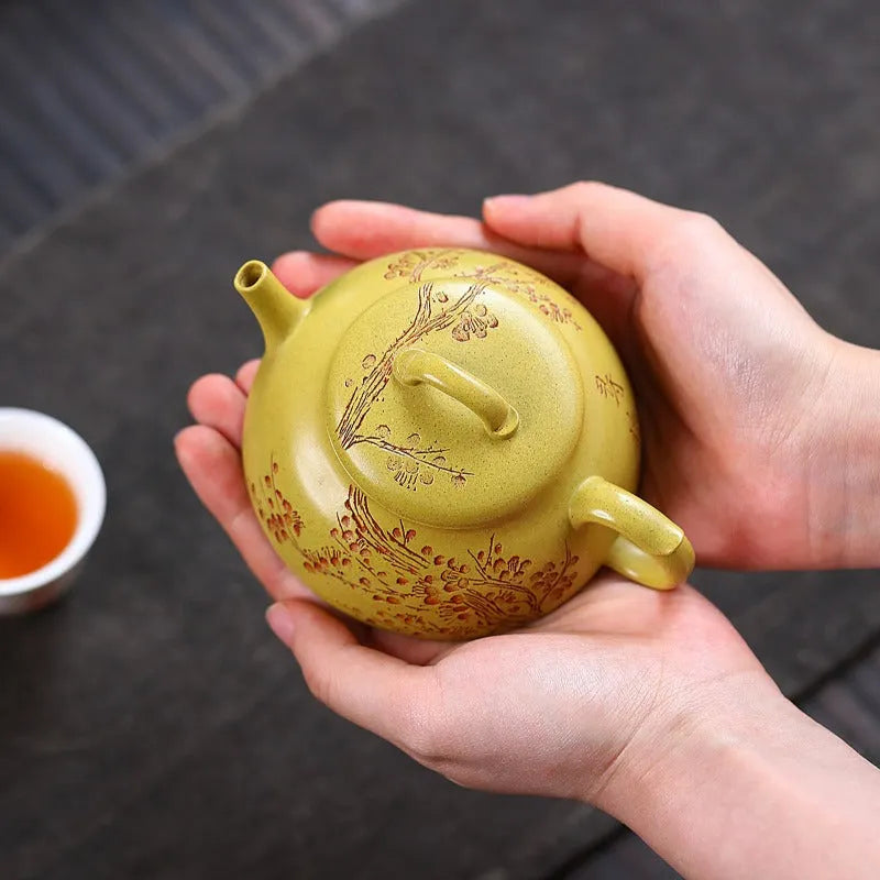 Yixing Zisha Teapot [Xun Mei] (Huangjin Duan Ni - 150ml) - YIQIN TEA HOUSE | yiqinteahouse.com | <200ml, teapot, teaware, zisha teapot