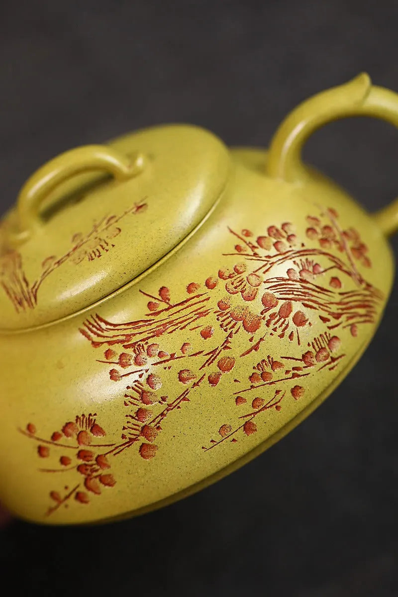 Yixing Zisha Teapot [Xun Mei] (Huangjin Duan Ni - 150ml) - YIQIN TEA HOUSE | yiqinteahouse.com | <200ml, teapot, teaware, zisha teapot