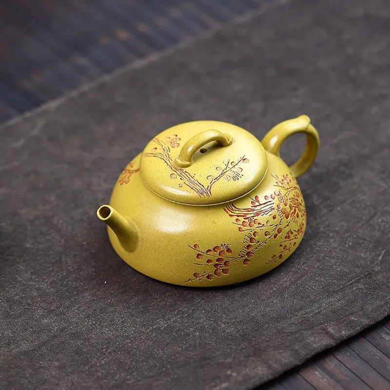 Yixing Zisha Teapot [Xun Mei] (Huangjin Duan Ni - 150ml) - YIQIN TEA HOUSE | yiqinteahouse.com | <200ml, teapot, teaware, zisha teapot