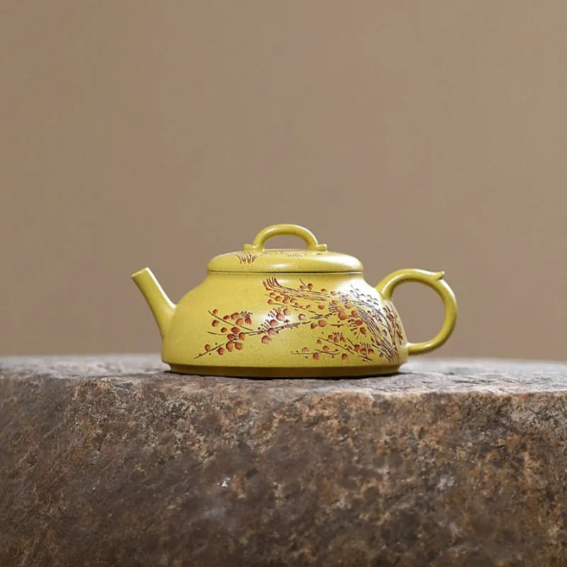 Yixing Zisha Teapot [Xun Mei] (Huangjin Duan Ni - 150ml) - YIQIN TEA HOUSE | yiqinteahouse.com | <200ml, teapot, teaware, zisha teapot