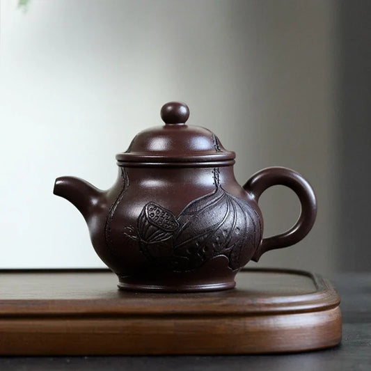 Teko Yixing Zisha [Yahe Pan Pot] (100 Mu Zi Ni - 220ml)
