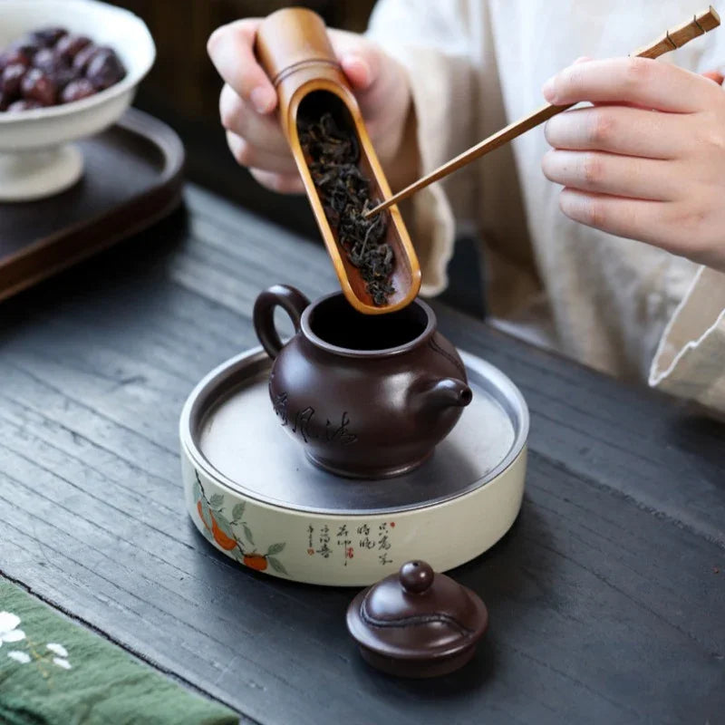 Teko Yixing Zisha [Yahe Pan Pot] (100 Mu Zi Ni - 220ml)