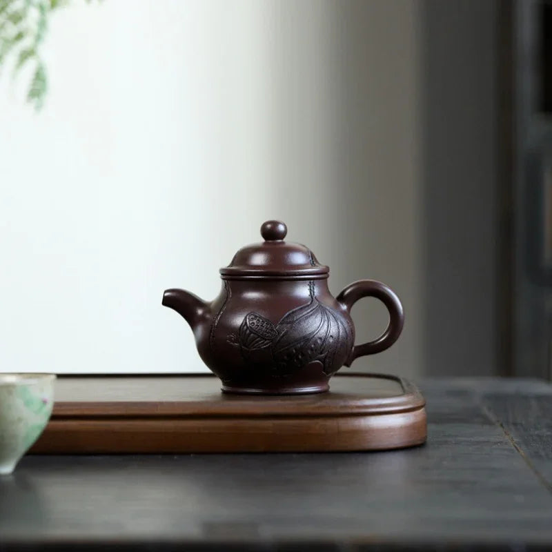 Teko Yixing Zisha [Yahe Pan Pot] (100 Mu Zi Ni - 220ml)