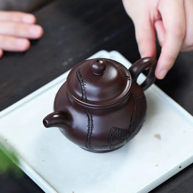 Teko Yixing Zisha [Yahe Pan Pot] (100 Mu Zi Ni - 220ml)