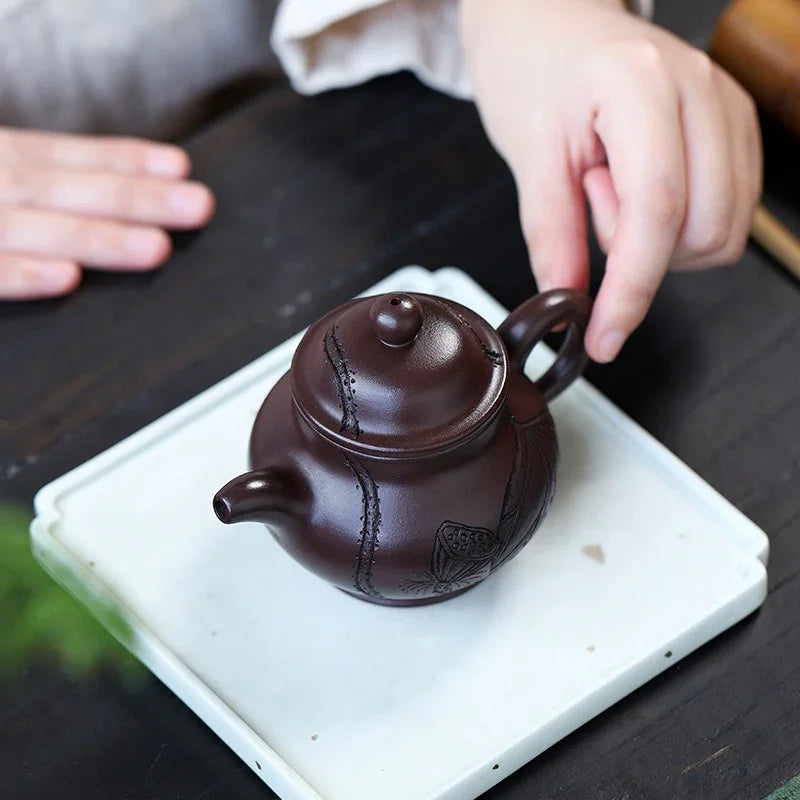 Teko Yixing Zisha [Yahe Pan Pot] (100 Mu Zi Ni - 220ml)