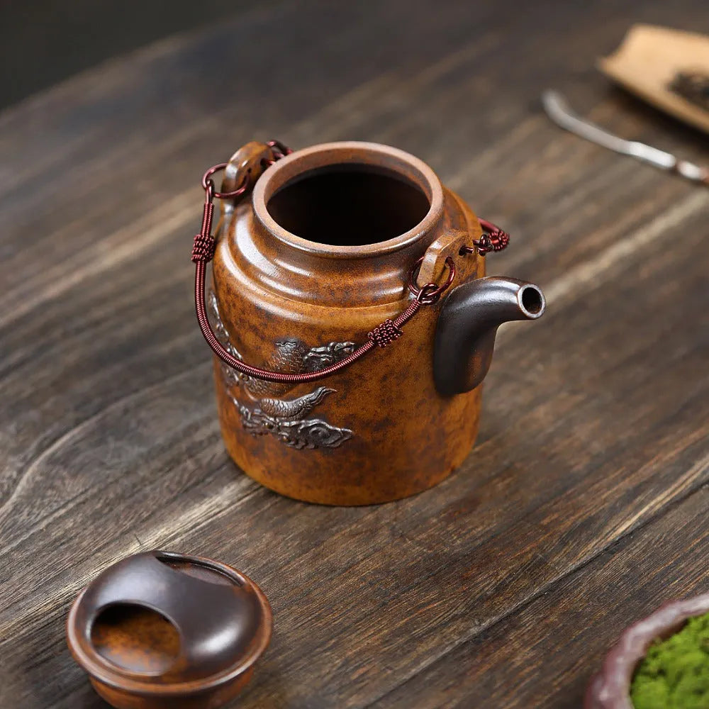 Yixing Zisha Teapot [Yang Tong] (High Temperature Duan Ni Fired - 450ml) - YIQIN TEA HOUSE | yiqinteahouse.com | >300ml, new arrival, teapot, teaware, zisha teapot