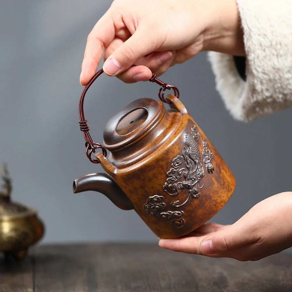 Yixing Zisha Teapot [Yang Tong] (High Temperature Duan Ni Fired - 450ml) - YIQIN TEA HOUSE | yiqinteahouse.com | >300ml, new arrival, teapot, teaware, zisha teapot