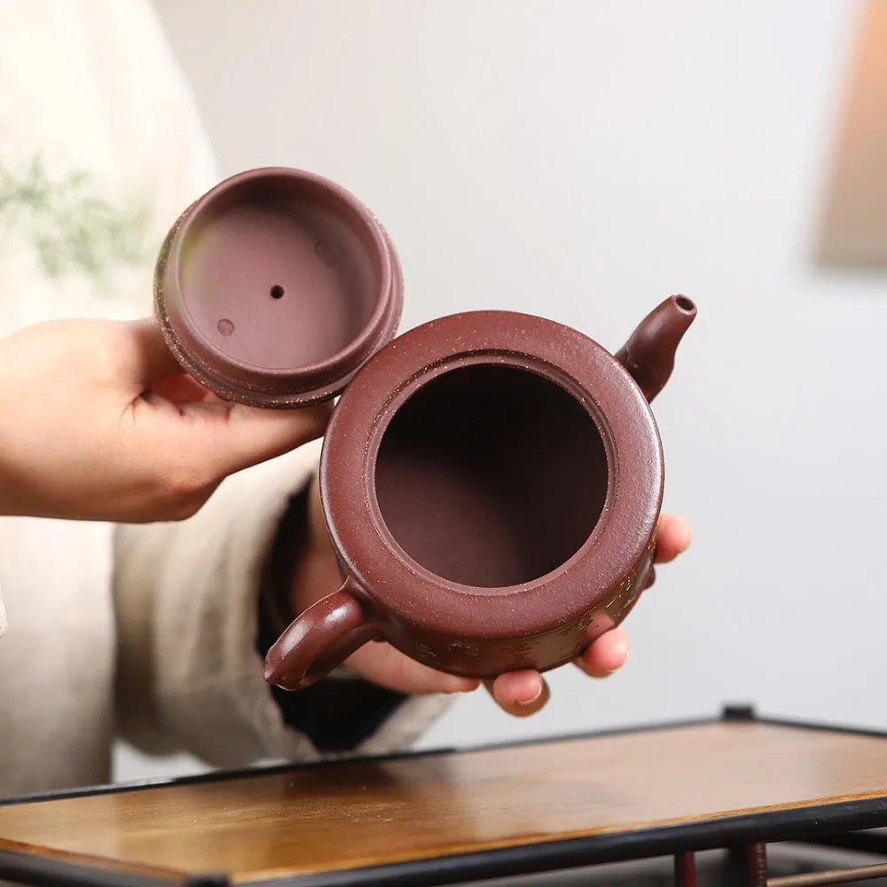 Yixing Zisha Teapot [Yu Hai You Long] (Di Cao Qing - 280ml) - YIQIN TEA HOUSE | yiqinteahouse.com | 200-300ml, new arrival, teapot, teaware, zisha teapot