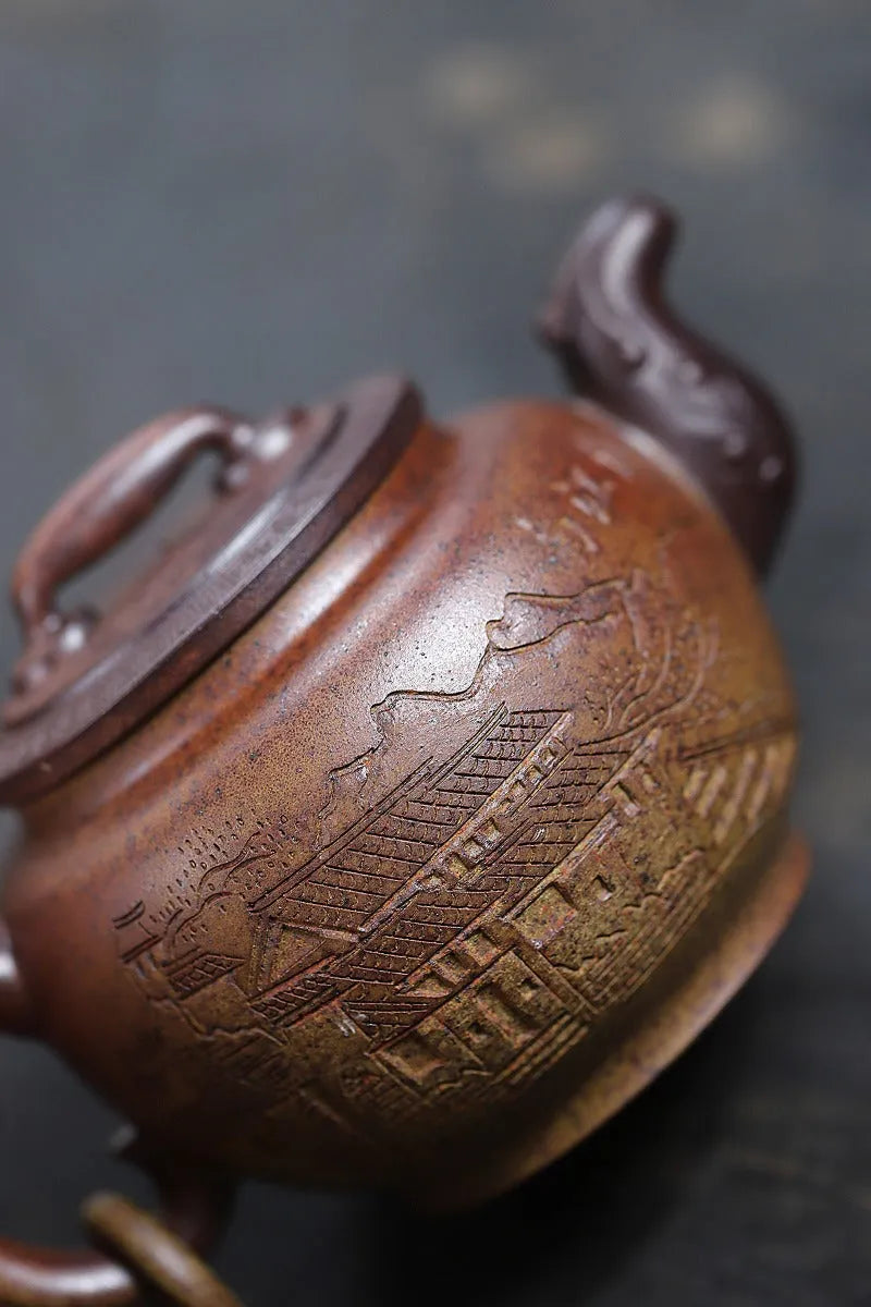 Yixing Zisha Teapot [Yu Huan] (Duan Ni Firewood Firing - 260ml) - YIQIN TEA HOUSE | yiqinteahouse.com | 200-300ml, teapot, teaware, zisha teapot