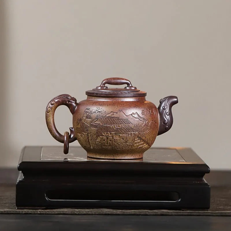 Yixing Zisha Teapot [Yu Huan] (Duan Ni Firewood Firing - 260ml) - YIQIN TEA HOUSE | yiqinteahouse.com | 200-300ml, teapot, teaware, zisha teapot