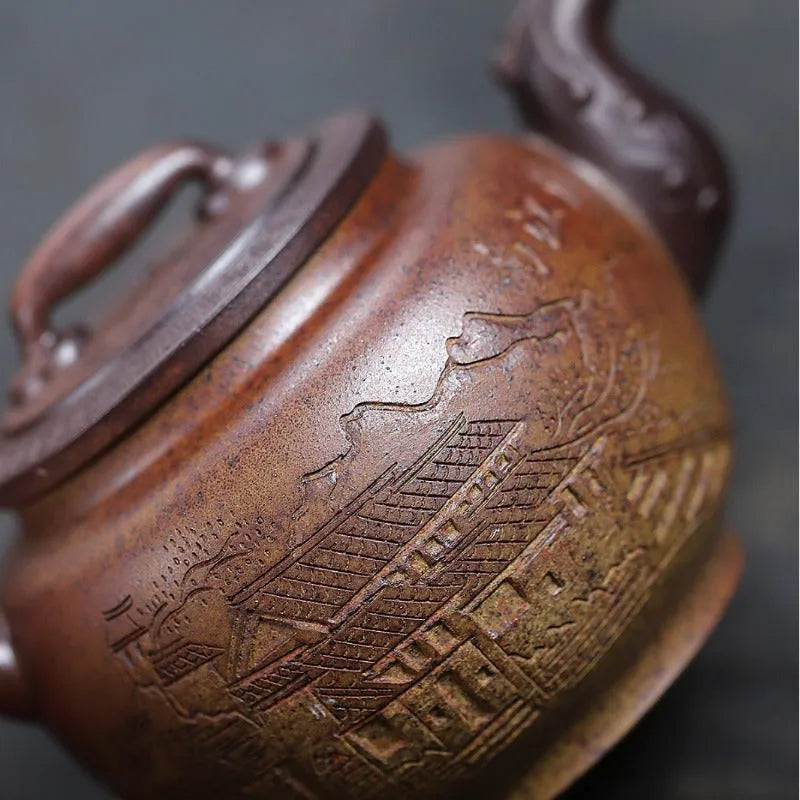 Yixing Zisha Teapot [Yu Huan] (Duan Ni Firewood Firing - 260ml) - YIQIN TEA HOUSE | yiqinteahouse.com | 200-300ml, teapot, teaware, zisha teapot