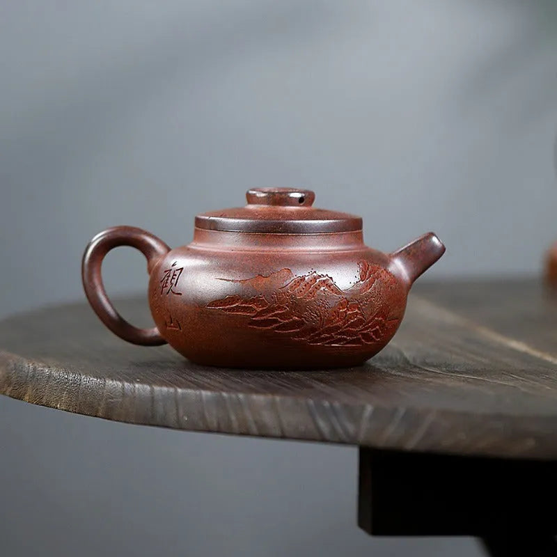 Yixing Zisha Teapot [Yuan Zhu Guan Shan] (High Temperature Duan Ni - 290ml) - YIQIN TEA HOUSE | yiqinteahouse.com | 200-300ml, new arrival, teapot, teaware, zisha teapot