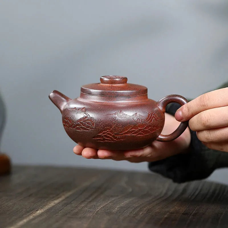 Yixing Zisha Teapot [Yuan Zhu Guan Shan] (High Temperature Duan Ni - 290ml) - YIQIN TEA HOUSE | yiqinteahouse.com | 200-300ml, new arrival, teapot, teaware, zisha teapot