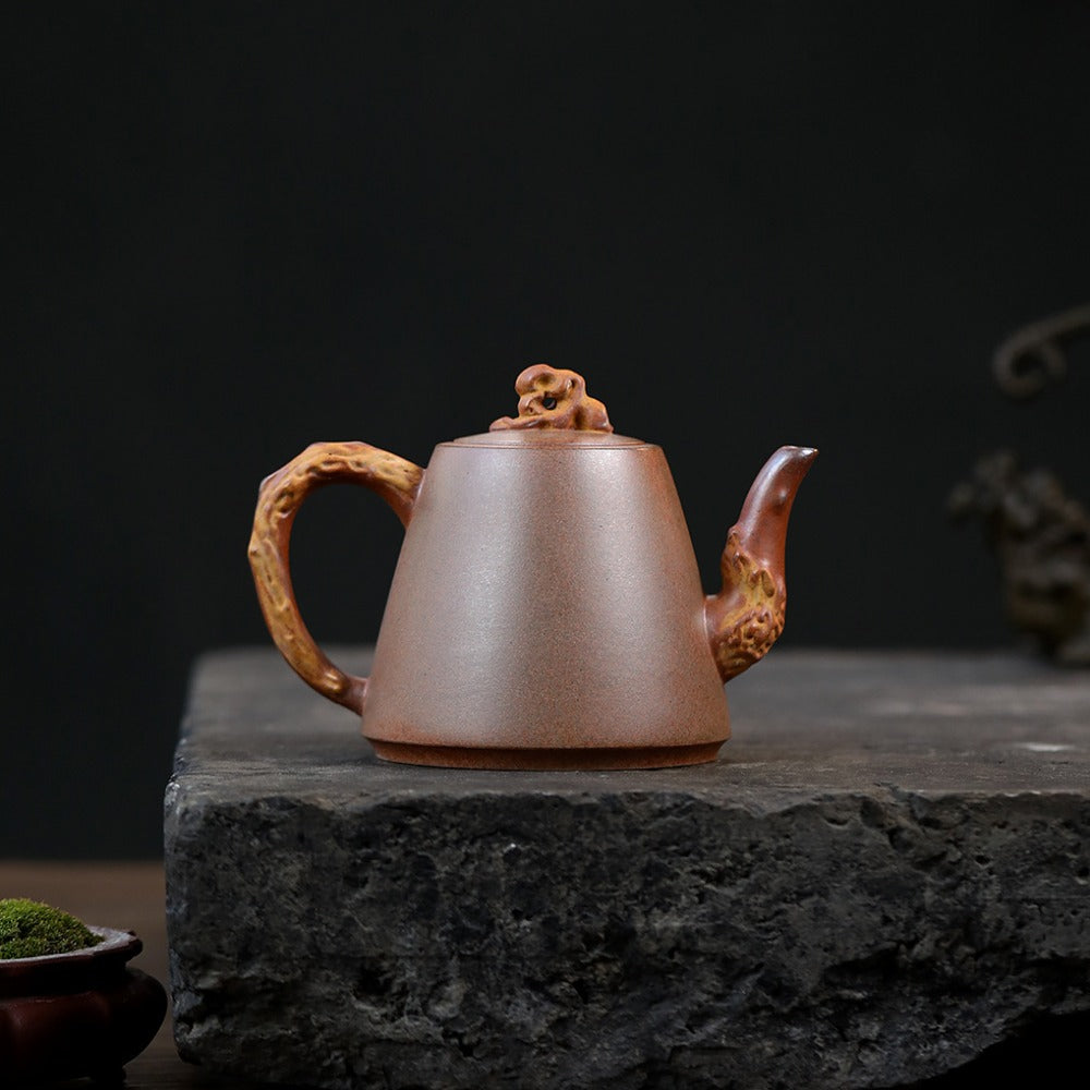 Yixing Zisha Teapot [Yunhai Song Tao] (High Temperature Duan Ni - 255ml) - YIQIN TEA HOUSE | yiqinteahouse.com | 200-300ml, new arrival, teapot, teaware, zisha teapot