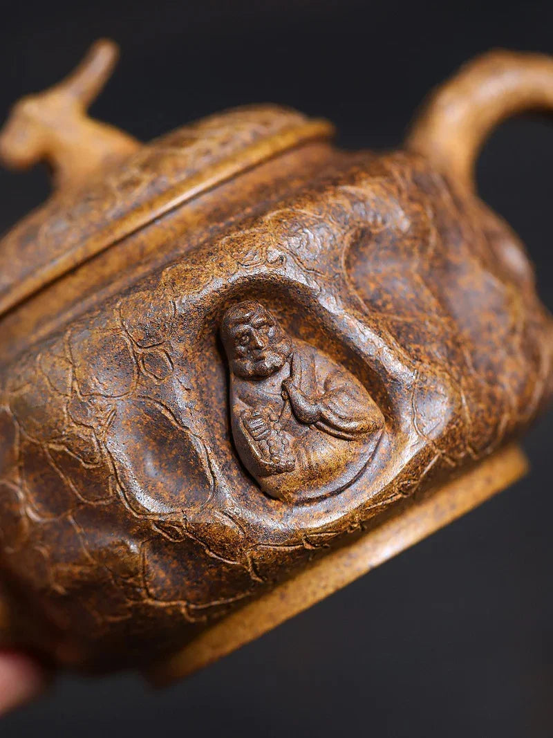 Yixing Zisha Teapot [Zen Gong Chun] (Duan Ni Firewood Firing - 320ml) - YIQIN TEA HOUSE | yiqinteahouse.com | >300ml, teapot, teaware, zisha teapot