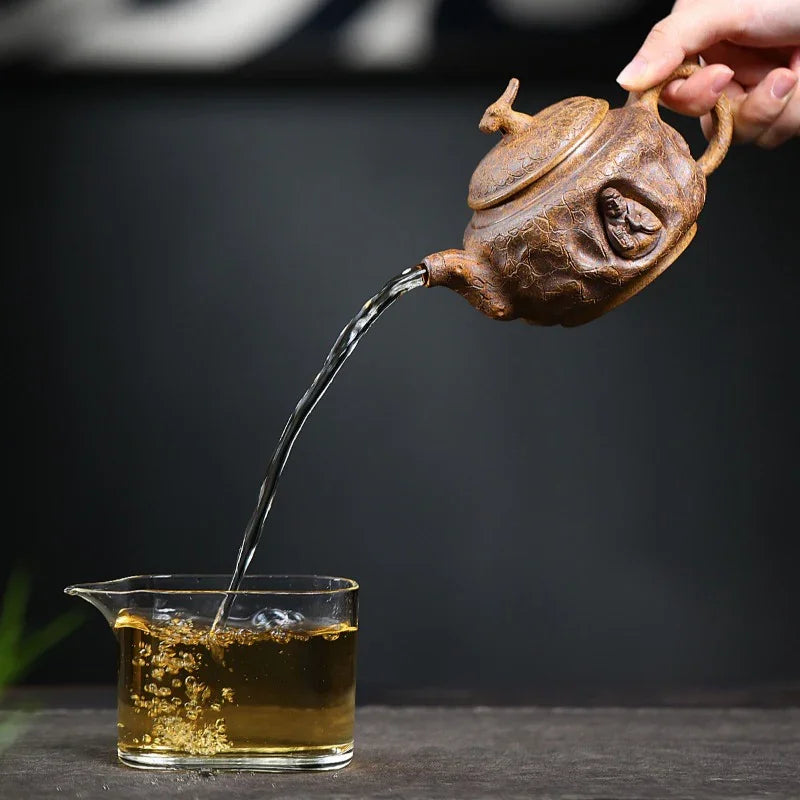 Yixing Zisha Teapot [Zen Gong Chun] (Duan Ni Firewood Firing - 320ml) - YIQIN TEA HOUSE | yiqinteahouse.com | >300ml, teapot, teaware, zisha teapot
