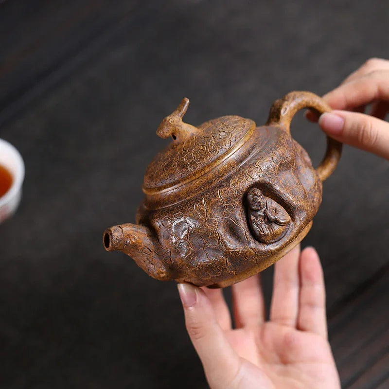 Yixing Zisha Teapot [Zen Gong Chun] (Duan Ni Firewood Firing - 320ml) - YIQIN TEA HOUSE | yiqinteahouse.com | >300ml, teapot, teaware, zisha teapot