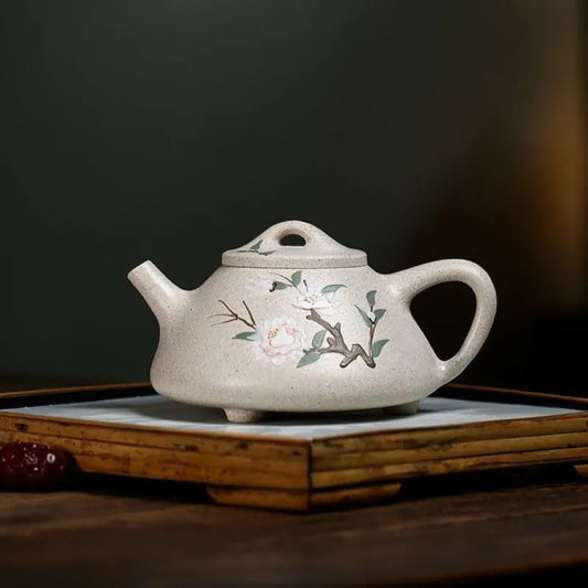 Yixing Zisha Teapot [Ziye Shi Piao] (Bai Duan Ni - 250ml) - YIQIN TEA HOUSE | yiqinteahouse.com | 200-300ml, new arrival, teapot, teaware, zisha teapot