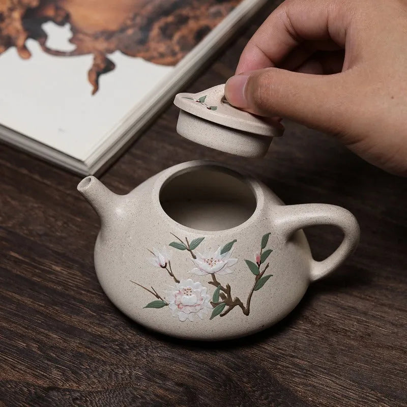 Yixing Zisha Teapot [Ziye Shi Piao] (Bai Duan Ni - 250ml) - YIQIN TEA HOUSE | yiqinteahouse.com | 200-300ml, new arrival, teapot, teaware, zisha teapot