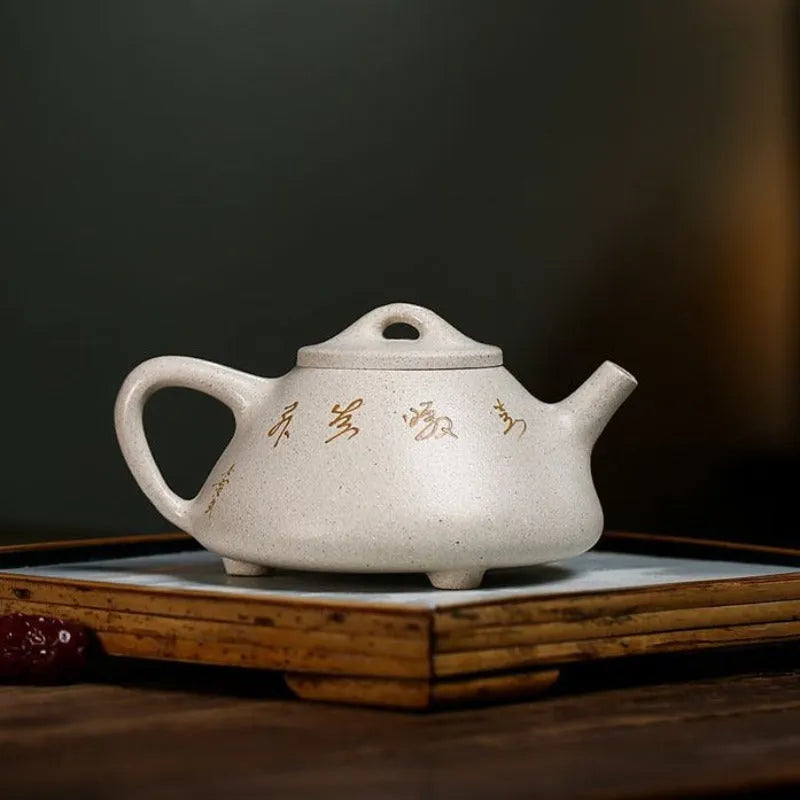 Yixing Zisha Teapot [Ziye Shi Piao] (Bai Duan Ni - 250ml) - YIQIN TEA HOUSE | yiqinteahouse.com | 200-300ml, new arrival, teapot, teaware, zisha teapot