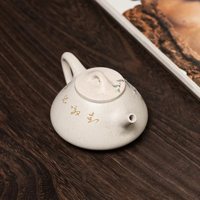 Yixing Zisha Teapot [Ziye Shi Piao] (Bai Duan Ni - 250ml) - YIQIN TEA HOUSE | yiqinteahouse.com | 200-300ml, new arrival, teapot, teaware, zisha teapot