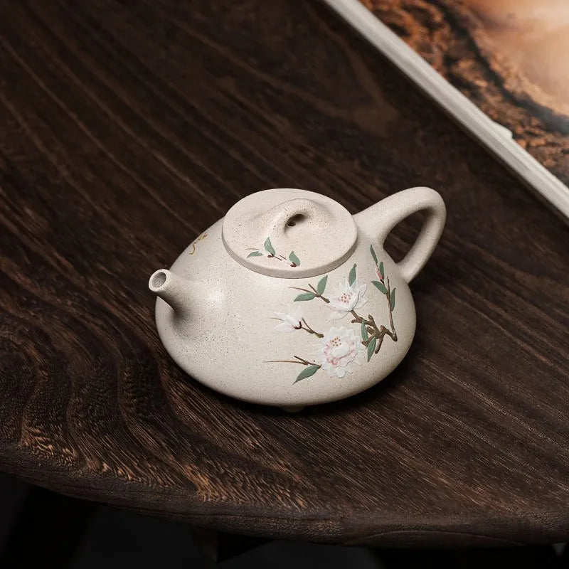 Yixing Zisha Teapot [Ziye Shi Piao] (Bai Duan Ni - 250ml) - YIQIN TEA HOUSE | yiqinteahouse.com | 200-300ml, new arrival, teapot, teaware, zisha teapot