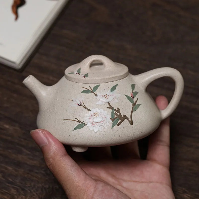 Yixing Zisha Teapot [Ziye Shi Piao] (Bai Duan Ni - 250ml) - YIQIN TEA HOUSE | yiqinteahouse.com | 200-300ml, new arrival, teapot, teaware, zisha teapot