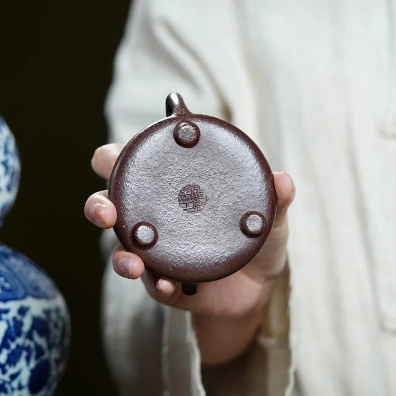 Yixing Zisha Teapot [Ziye Shi Piao] (Zi Ni/Huangjin Duan Ni - 120ml) - YIQIN TEA HOUSE | yiqinteahouse.com | <200ml, teapot, teaware, zisha teapot