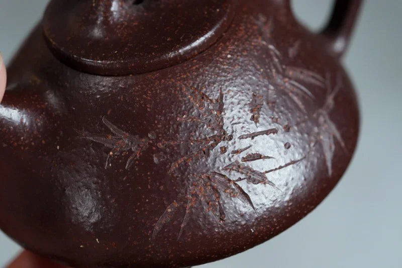 Yixing Zisha Teapot [Ziye Shi Piao] (Zi Ni/Huangjin Duan Ni - 120ml) - YIQIN TEA HOUSE | yiqinteahouse.com | <200ml, teapot, teaware, zisha teapot