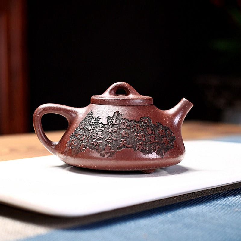 Yixing Zisha Teapot [Ziye Shi Piao] (Ziyu Jin Sha - 200ml) - YIQIN TEA HOUSE | yiqinteahouse.com | 200-300ml, now arrival, teapot, teaware, zisha teapot