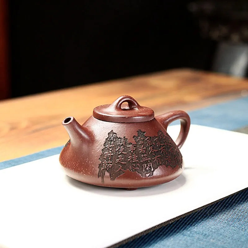 Yixing Zisha Teapot [Ziye Shi Piao] (Ziyu Jin Sha - 200ml) - YIQIN TEA HOUSE | yiqinteahouse.com | 200-300ml, now arrival, teapot, teaware, zisha teapot