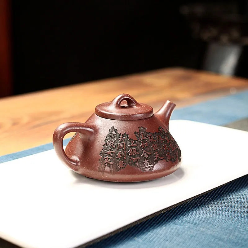 Yixing Zisha Teapot [Ziye Shi Piao] (Ziyu Jin Sha - 200ml) - YIQIN TEA HOUSE | yiqinteahouse.com | 200-300ml, now arrival, teapot, teaware, zisha teapot