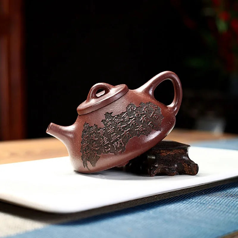 Yixing Zisha Teapot [Ziye Shi Piao] (Ziyu Jin Sha - 200ml) - YIQIN TEA HOUSE | yiqinteahouse.com | 200-300ml, now arrival, teapot, teaware, zisha teapot