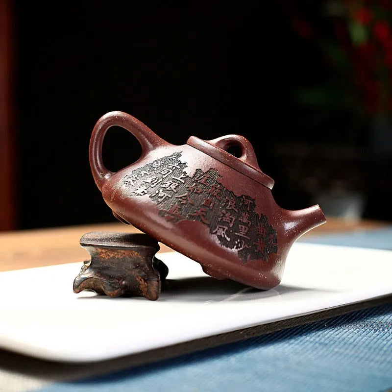 Yixing Zisha Teapot [Ziye Shi Piao] (Ziyu Jin Sha - 200ml) - YIQIN TEA HOUSE | yiqinteahouse.com | 200-300ml, now arrival, teapot, teaware, zisha teapot