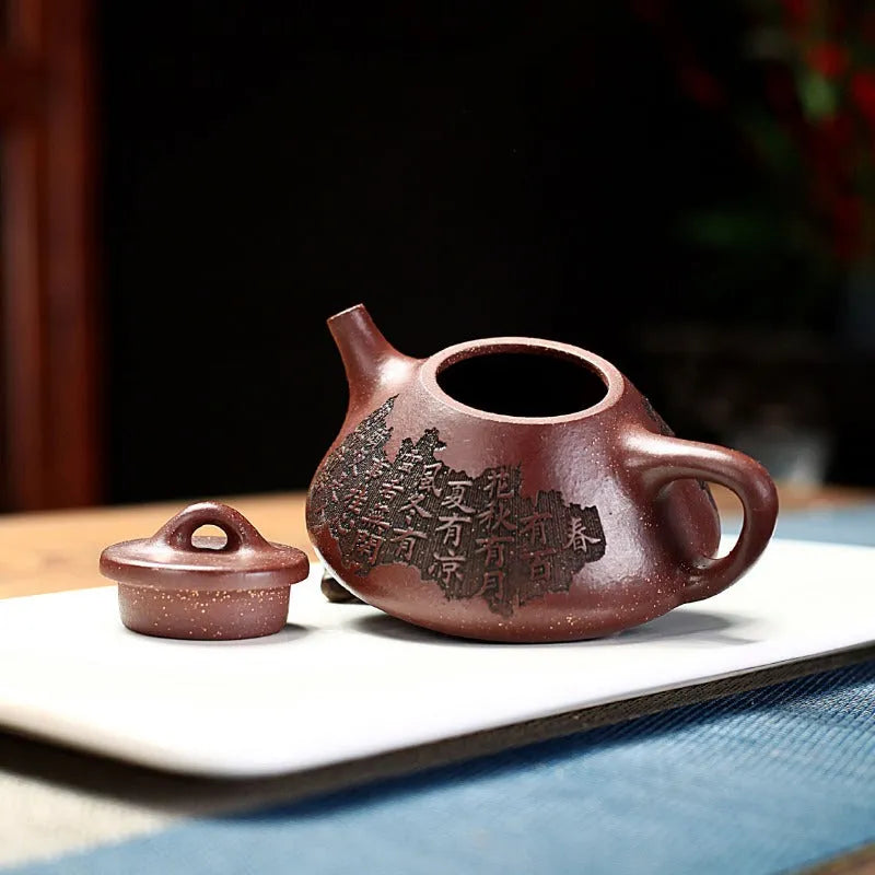 Yixing Zisha Teapot [Ziye Shi Piao] (Ziyu Jin Sha - 200ml) - YIQIN TEA HOUSE | yiqinteahouse.com | 200-300ml, now arrival, teapot, teaware, zisha teapot