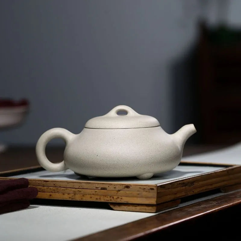 YixingZisha Teapot [Hantang Shi Piao] (Bai Duan Ni - 300ml) - YIQIN TEA HOUSE | yiqinteahouse.com | 200-300ml, new arrival, teapot, teaware, zisha teapot