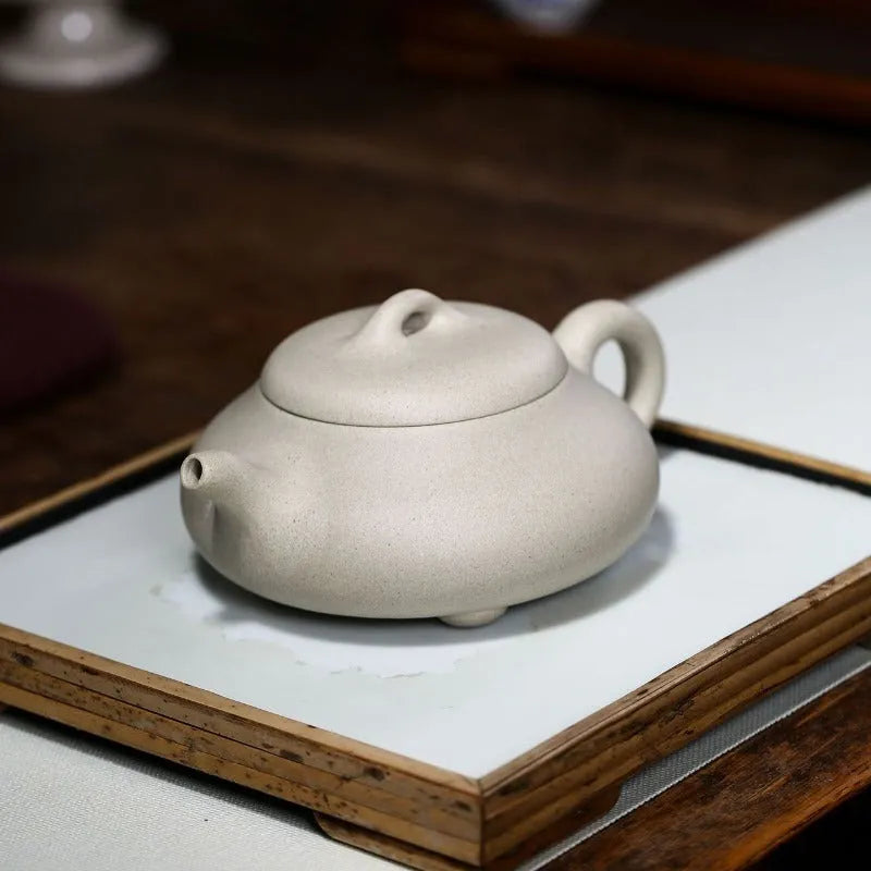 YixingZisha Teapot [Hantang Shi Piao] (Bai Duan Ni - 300ml) - YIQIN TEA HOUSE | yiqinteahouse.com | 200-300ml, new arrival, teapot, teaware, zisha teapot