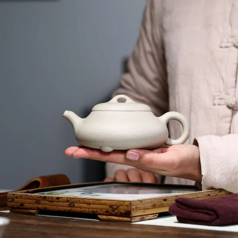 YixingZisha Teapot [Hantang Shi Piao] (Bai Duan Ni - 300ml) - YIQIN TEA HOUSE | yiqinteahouse.com | 200-300ml, new arrival, teapot, teaware, zisha teapot