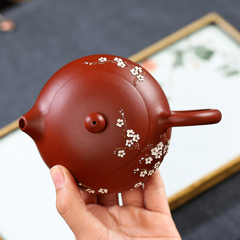 Yixing Purple Clay Teapot [Dark Fragrance Xishi] | 宜兴紫砂壶 原矿大红袍 [暗香西施] 250ml - YIQIN TEA HOUSE 一沁茶舍  |  yiqinteahouse.com