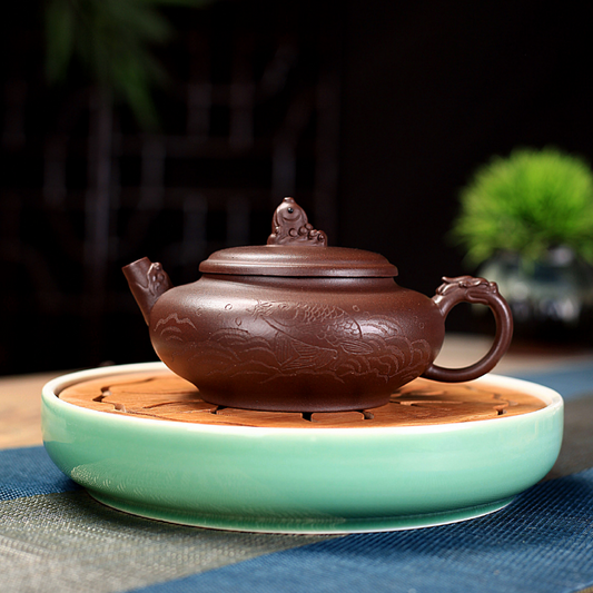 Yixing Zisha Teapot [Qing Yu Lian 庆余年] (Zi Ni - 280ml)