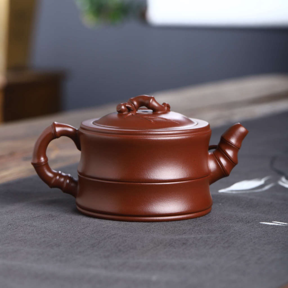 Full Handmade Yixing Zisha Teapot [Bamboo Pot] (Zi Ni - 260ml)