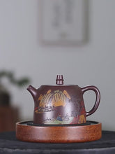 Load and play video in Gallery viewer, Full Handmade Yixing Zisha Shanshui Color Painted Teapot [Han Duo] (Lao Zi Ni - 310ml)
