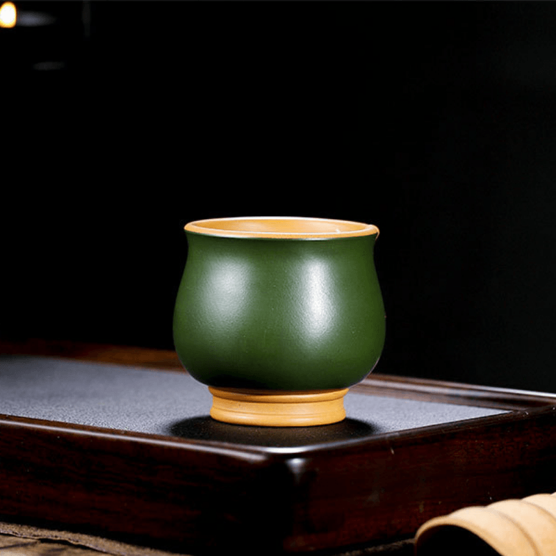 Full Handmade Yixing Purple Clay Master Tea Cup Gift Set [Flowers Bloom] | 全手工宜兴紫砂主人杯 [百花争艳] 礼装全套 - YIQIN TEA HOUSE 一沁茶舍  |  yiqinteahouse.com