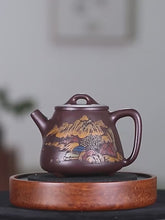 Load and play video in Gallery viewer, Full Handmade Yixing Zisha Shanshui Color Painted Teapot [Gao Shi Piao] (Lao Zi Ni - 290ml)

