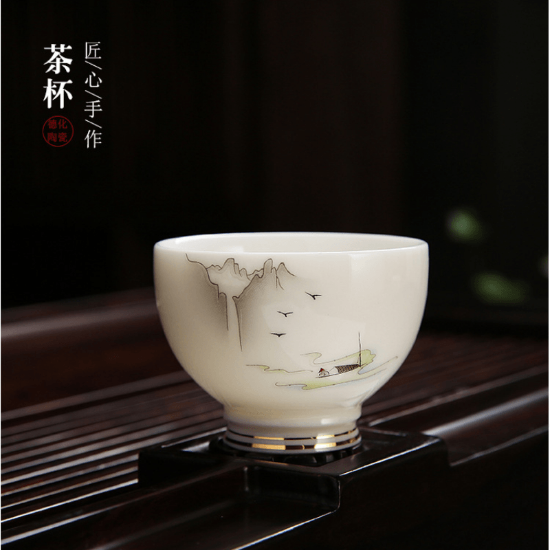 Mutton Fat Jade White Porcelain Tea Gift Set [Shangshan Ruoshui] | 羊脂玉白瓷 [上善若水] 功夫茶具礼品套装 - YIQIN TEA HOUSE 一沁茶舍  |  yiqinteahouse.com