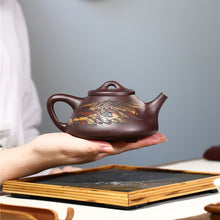 Load image into Gallery viewer, Full Handmade Yixing Zisha Shanshui Color Painted Teapot [Ziye Shi Piao 子冶石飘] (Lao Zi Ni - 300ml)
