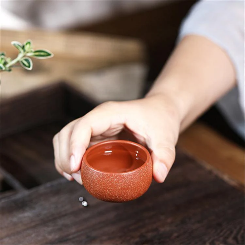 Yixing Zisha Tea Cup [Hei Jin Sha / Long Xue Sha] 40ml